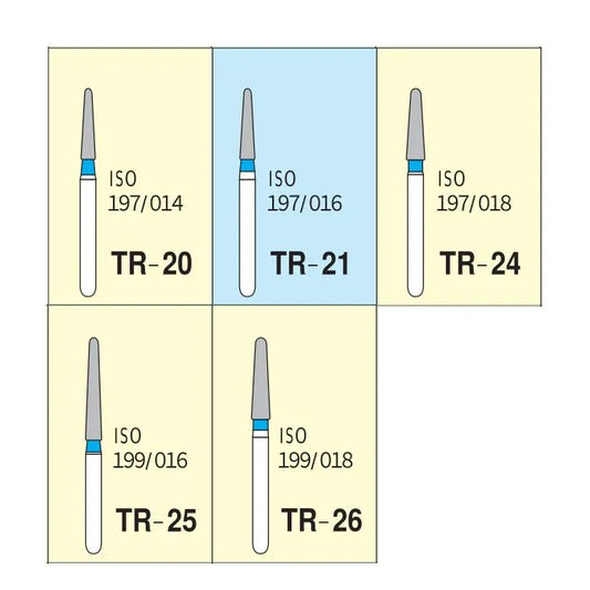 Mani Diamond Burs - Taper Round End / Tr Series